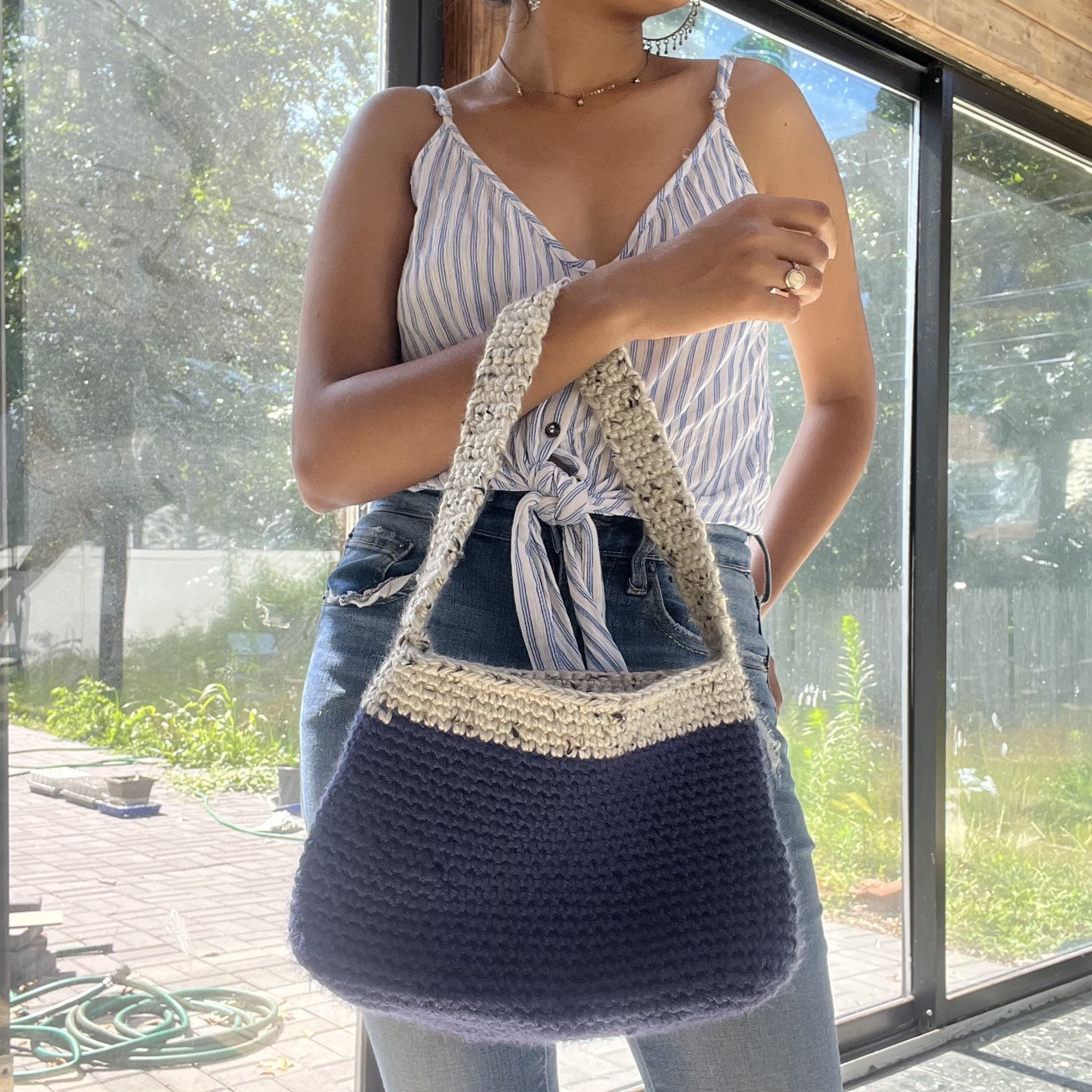 White and Blue Bag